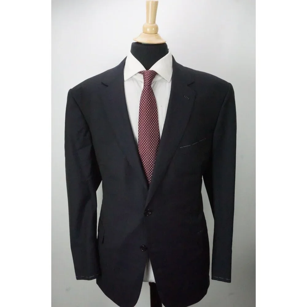 Brioni NM Colosseo Navy Blue 100% Wool 2 Pc Suit Jacket Pants 50R BIG BRAND NEW